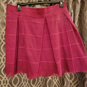 Torrid Burgundy Pleated Sheer Flared skirt. Size 1.